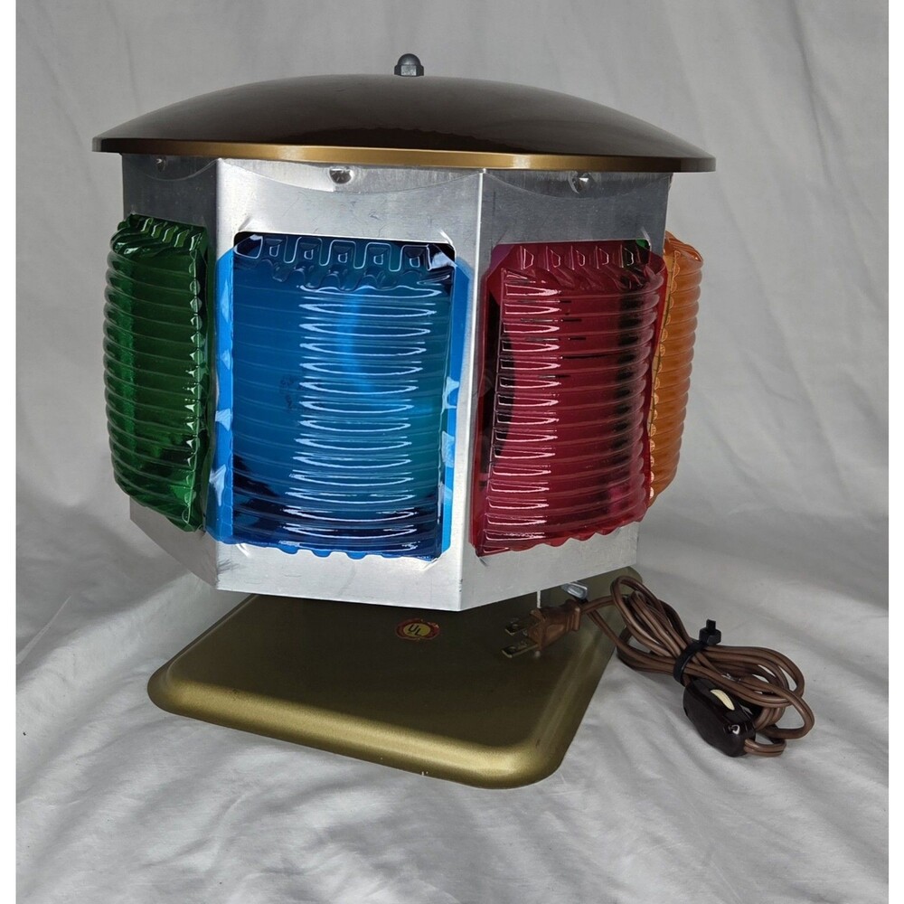 Vintage Rotating Colored DISCO Light 1960s 1970s Mid Century Studio 51 Style MCM